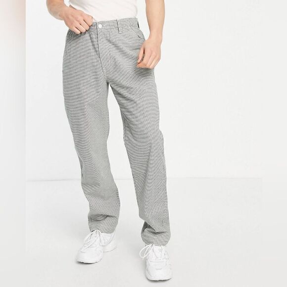 Levi's Premium XX Chino EZ Taper III Pants Trousers Black Grey Pattern Cotton S - Picture 1 of 15